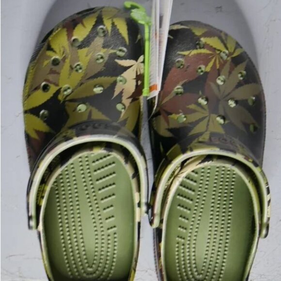 Crocs Classic Hemp Camo Clogs Army Green Unisex Adult US Mens 8 Wms 10 New - Picture 2 of 4
